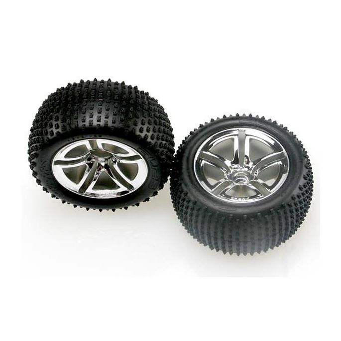 Tires & wheels, assembled, glued (2.8) (Jato Twin-Spoke whee, TRX5572R