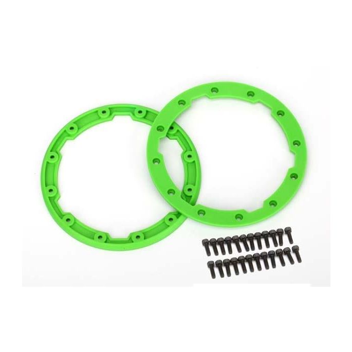 Sidewall protector, beadlock style (green) (2)/ 2.5x8mm CS (, TRX5664