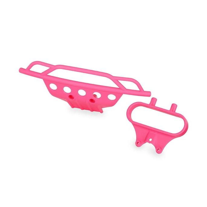 Bumper, front/ bumper mount, front (PINK), TRX5835P