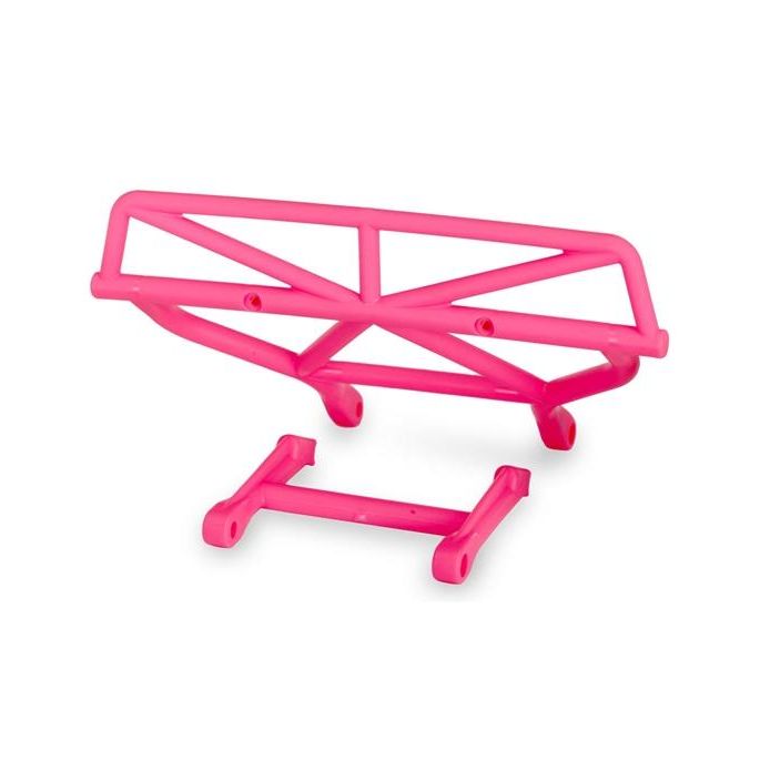 Bumper, rear/ bumper mount, rear (PINK), TRX5836P