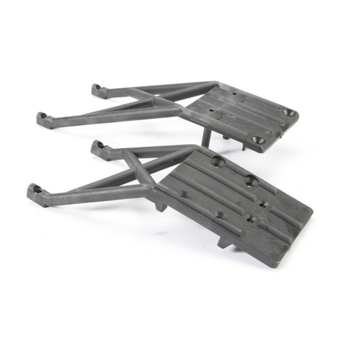 Skidplates, front & rear (black), TRX5837