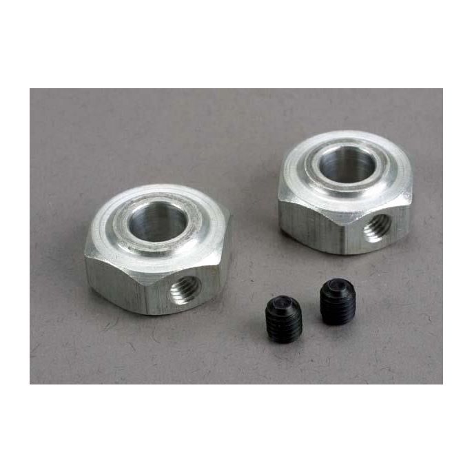 Aluminum hex wheel hubs (2)/ 5x6 GS (2), TRX6046