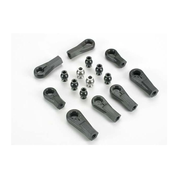 Plastic rod ends (8) (1/6 and 1/5 scale)/ hollow ball connec, TRX6076