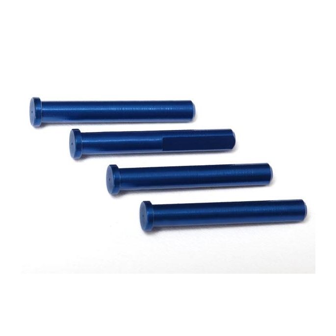 Main shaft, 7075-T6 aluminum blue-anodized (4)/ 1.6x5mm BCS, TRX6633X