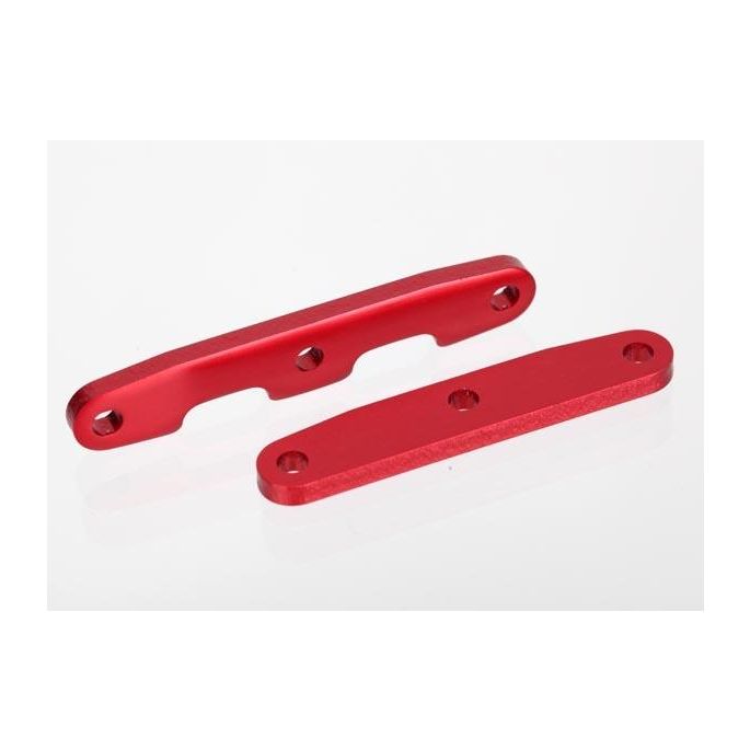 Bulkhead tie bars, front & rear, aluminum red-anodized), TRX6823R