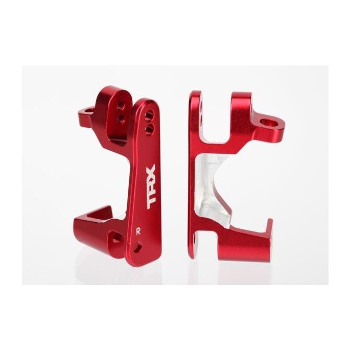 Caster blocks (c-hubs), 6061-Tleft & right (red-anodized), TRX6832R