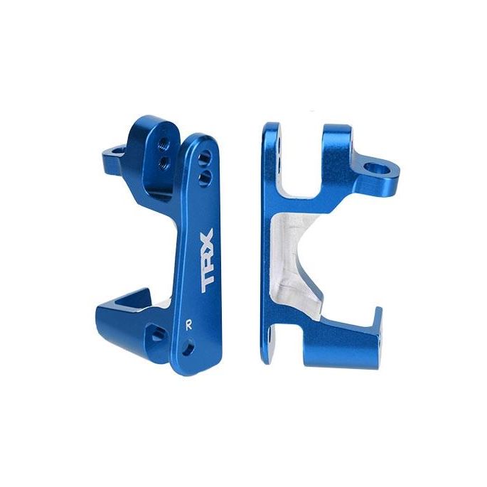 Caster blocks (c-hubs), aluminum, left & right (blue-anodize, TRX6832X