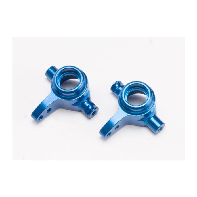 Steering blocks, aluminum, left & right (blue-anodized), TRX6837X