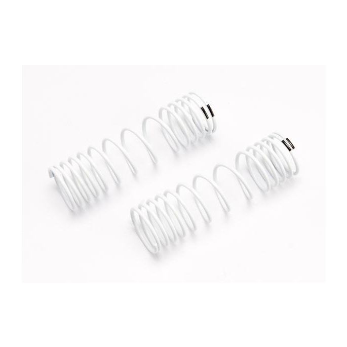 Springs, rear (white) (progressive rate) (2), TRX6858