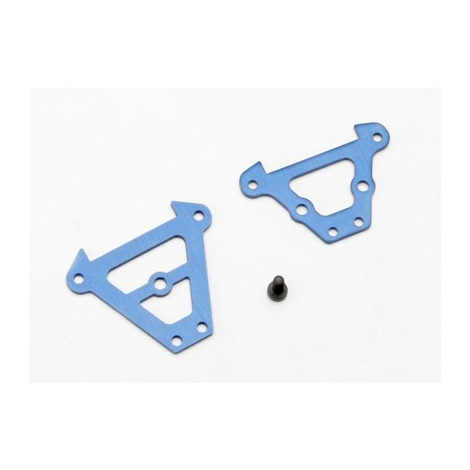 Bulkhead tie bars, front & rear (blue-anodized aluminum)/ 2., TRX7023