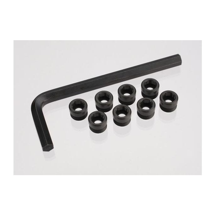 Aluminum caps, pivot ball (threaded aluminum, hard-anodized, TRX7033X