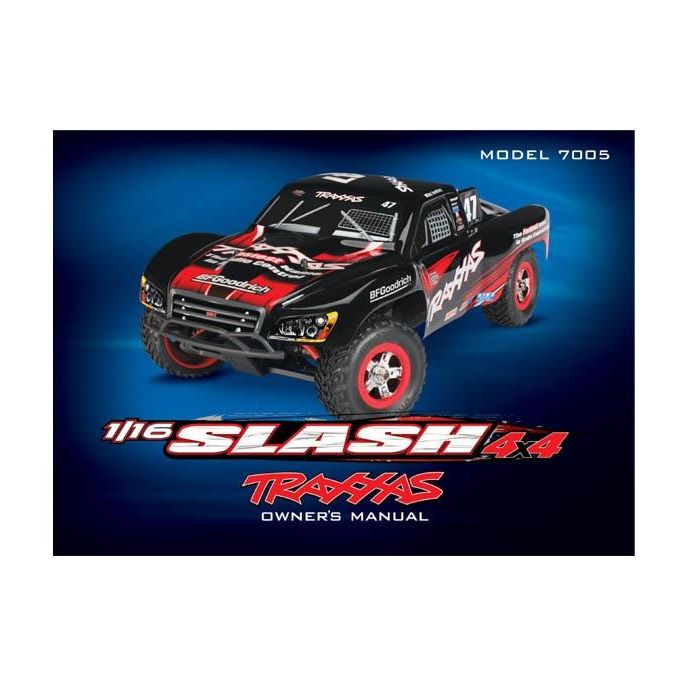 Owners manual, 1/16 Slash 4WD (model 7005), TRX7097