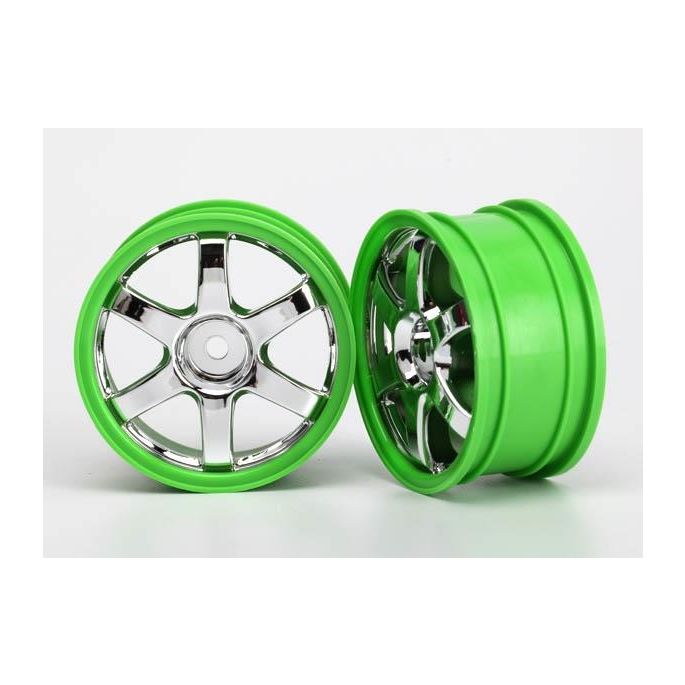 Wheels, Volk Racing TE37 (chrome/green) (2), TRX7374