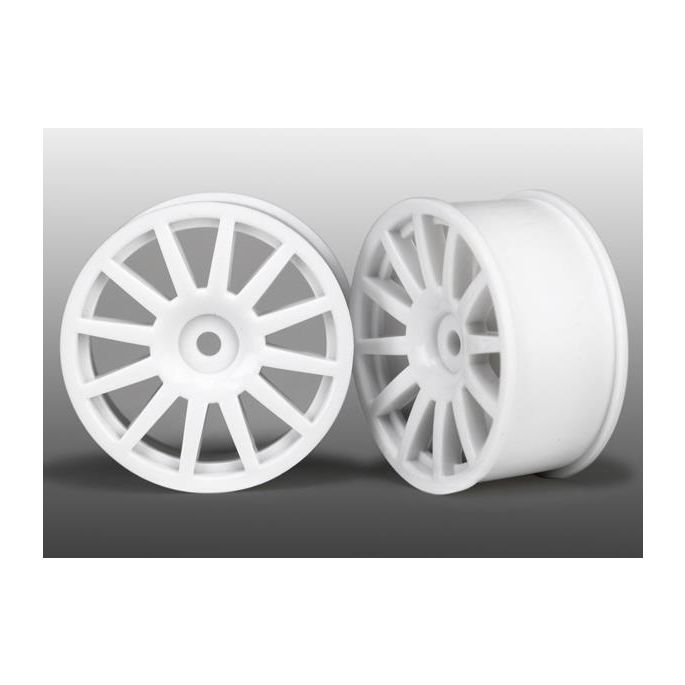 Wheels, 12-Spoke (White) (2) Wheels, 12-Sp, TRX7571