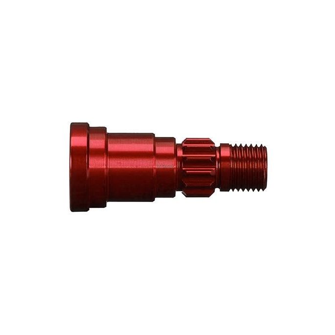 Stub axle, aluminum, red-anod ized (1), TRX7753R