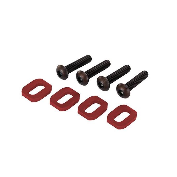 Wheel nuts, splined, 17mm, serrated (red-anodized) (4), TRX7759R