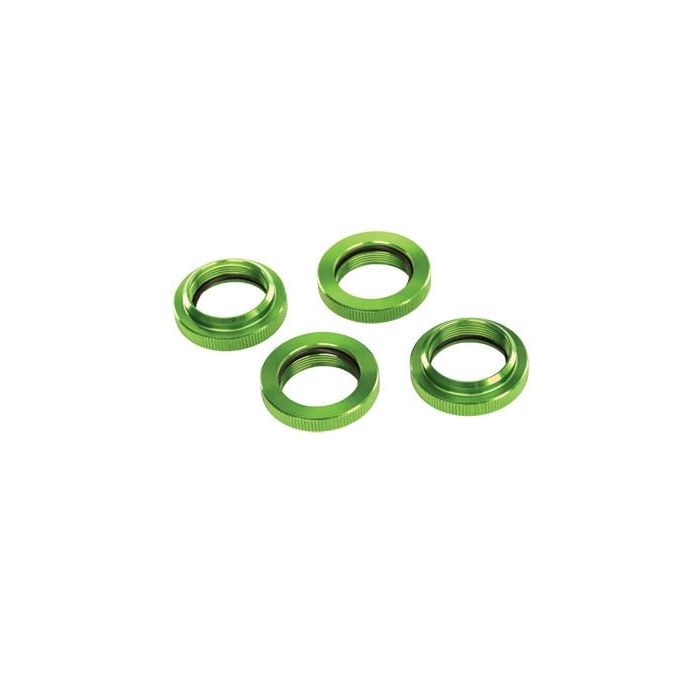 Spring retainer (adjuster), green-anodized aluminum, GTX sho, TRX7767G