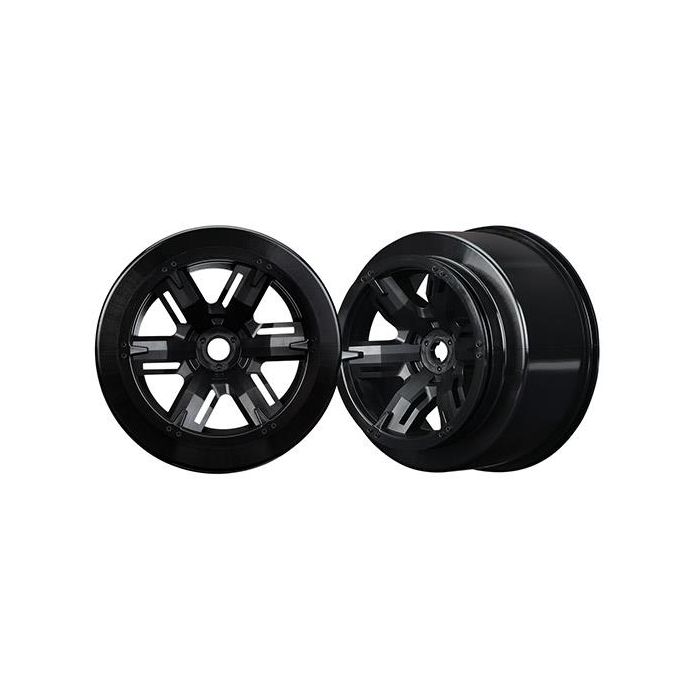 Wheels, X-Maxx, black (left and right), TRX7771