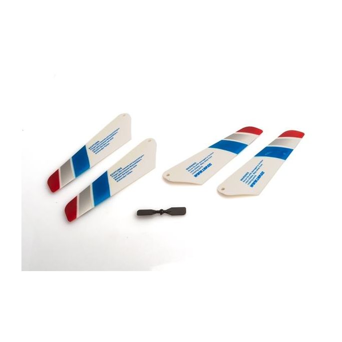 Rotor blades (4 pcs) incl. Tail rotor - LRP LaserHornet 2.4, 222152