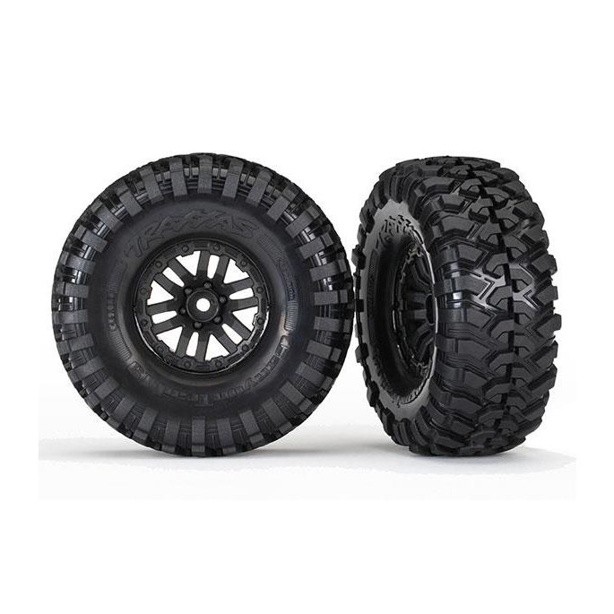 Tires and wheels, assembled, glued (TRX-4 wheels, Canyon Tra, TRX8272