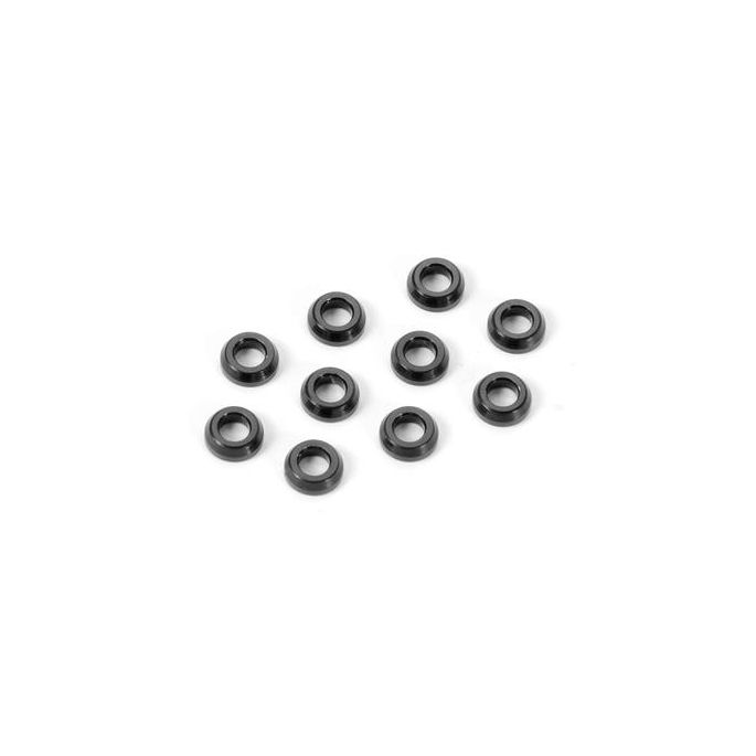 Alu Conical Shim 3X6X2.0mm - Black (10), X362280-K