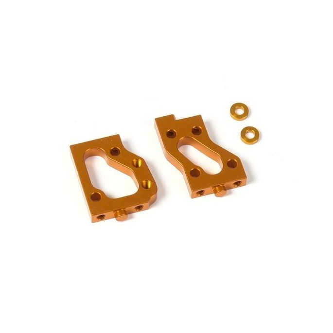 ALU RADIO PLATE MOUNTS (L+R) -SWISS 7075 T6 - ORANGE, X336231-O