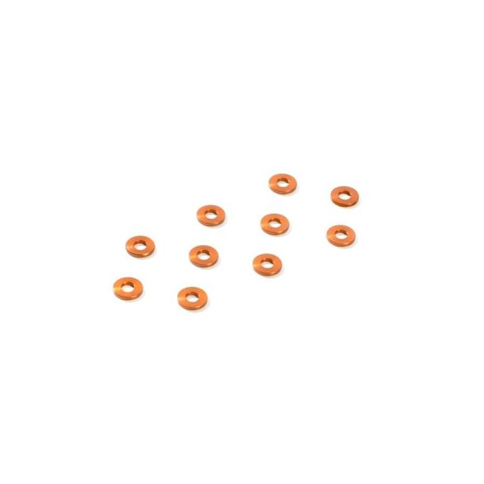 ALU SHIM 3x7x1.0MM - ORANGE (10), X303136-O