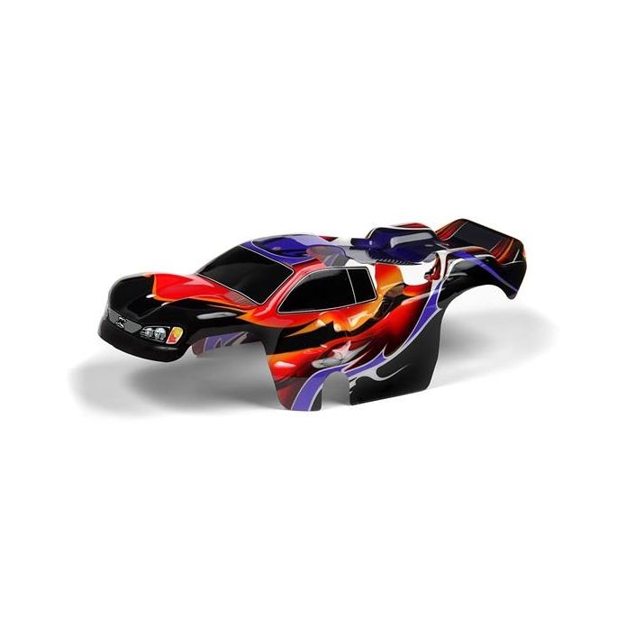 Body 1:18 Nitro Truck Painted & Trimmed Dragonfire Red, X389773