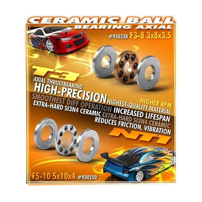CERAMIC BALL-BEARING AXIAL F3-8 3x8x3.5, X930238