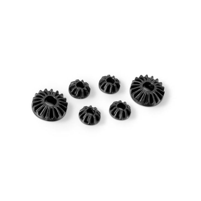 GRAPHITE GEAR DIFF BEVEL & SATELLITE GEARS (2+4) - LOWER, X304932