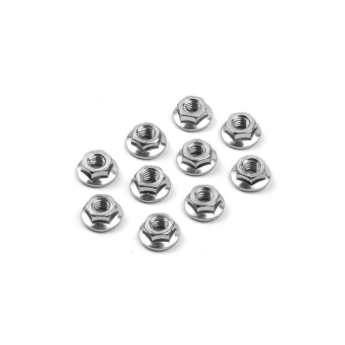 Nut M4 With Serrated Flange (10), X960240