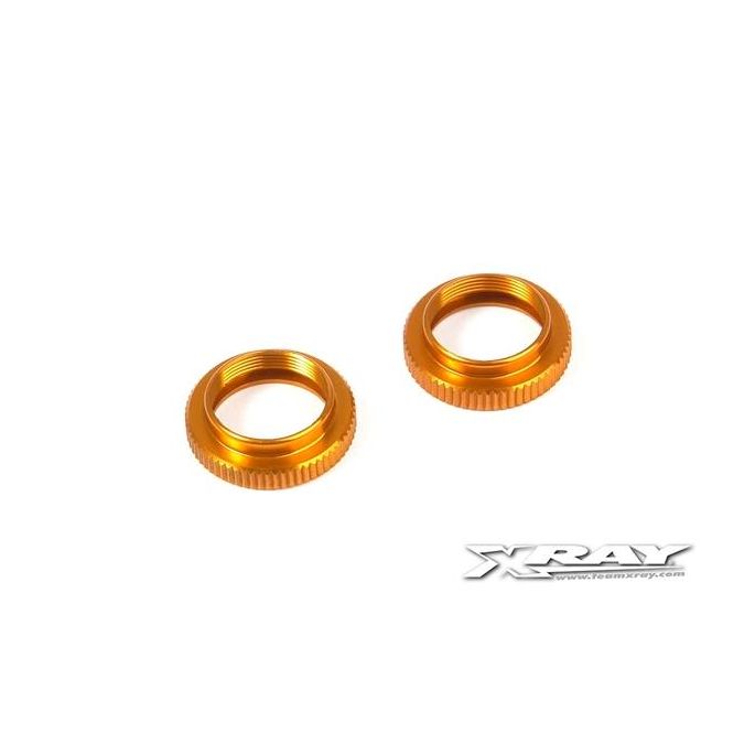 T4 ALU SHOCK ADJUSTABLE NUT - ORANGE (2), X308042-O