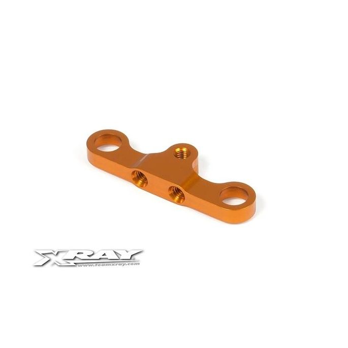 T4 ALU STEERING PLATE 8MM FOR DUAL SERVO SAVER - ORANGE, X302546-O