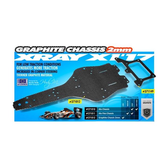 X1'17 CHASSIS - 2.0MM GRAPHITE, X371012