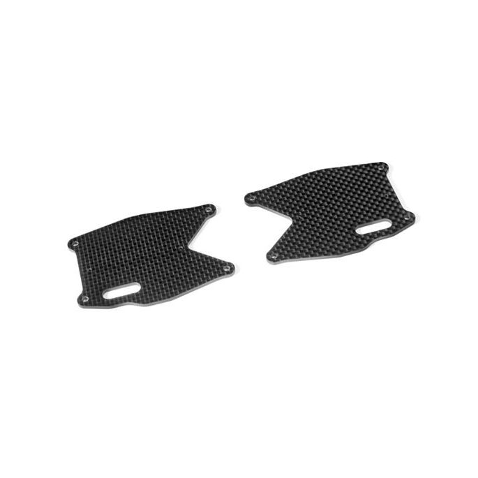 XB8 GRAPHITE REAR LOWER ARM PLATE (2), X353194