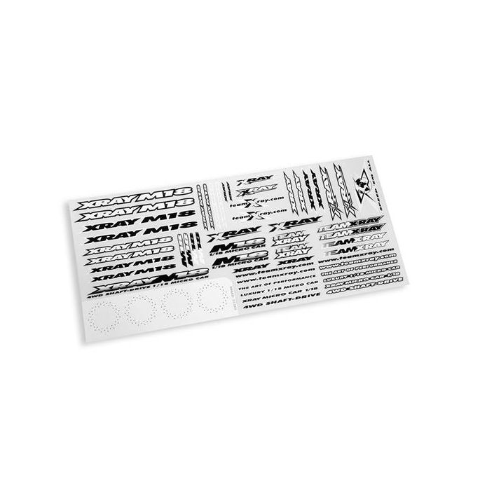Xray M18 Sticker For Body White, X397340