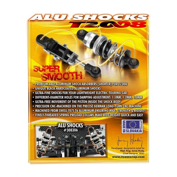 Xray T2'008 Alu Shock Absorber-Set (2), X308306