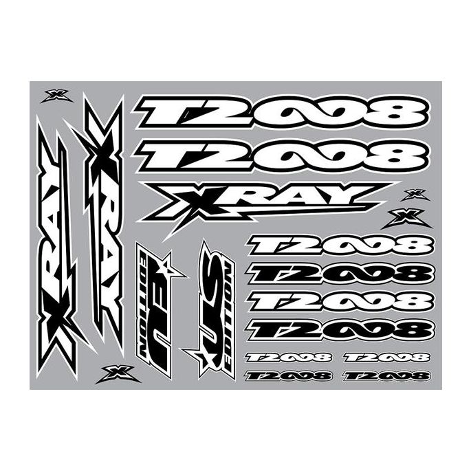 Xray T2'008 Sticker For Body White, X397323