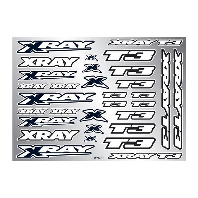 Xray T3 Sticker For Body - White, X397325