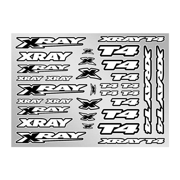 XRAY T4 STICKER FOR BODY - WHITE, X397326