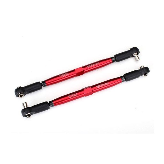 Toe links, X-Maxx (TUBES red-anodized, 7075-T6 aluminum, stronger than titanium)