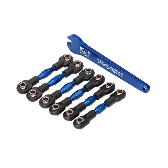 Turnbuckles, aluminum (blue-anodized), camber links, 32mm (front) (2)/ camber li