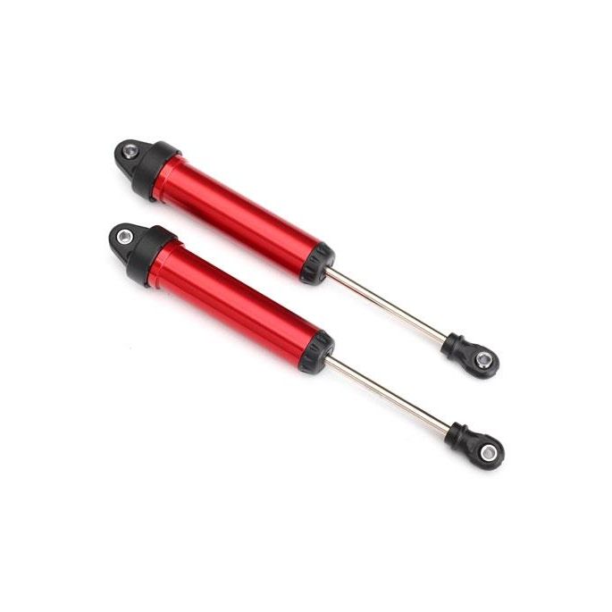 Shocks, GTR, 134mm, aluminum (red-anodized) (fully assembled w/o springs) (front