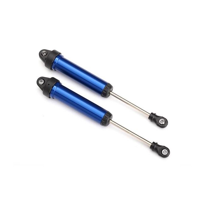 Shocks, GTR, 134mm, aluminum (blue-anodized) (fully assembled w/o springs) (fron