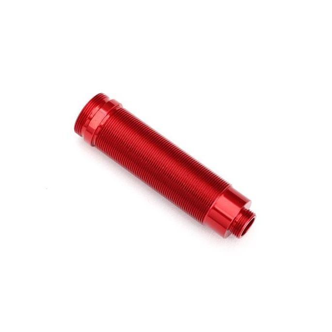 Body, GTR shock, 64mm, aluminum (red-anodized) (front, threaded)