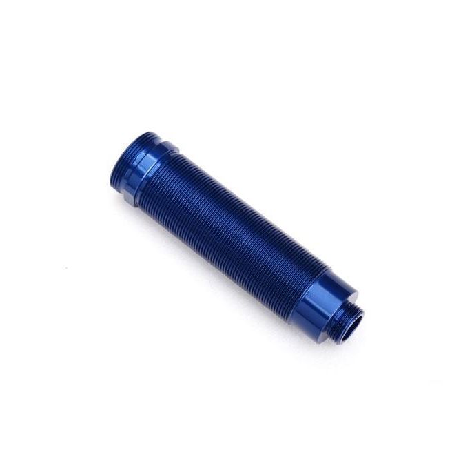 Body, GTR shock, 64mm, aluminum (blue-anodized) (front, threaded)