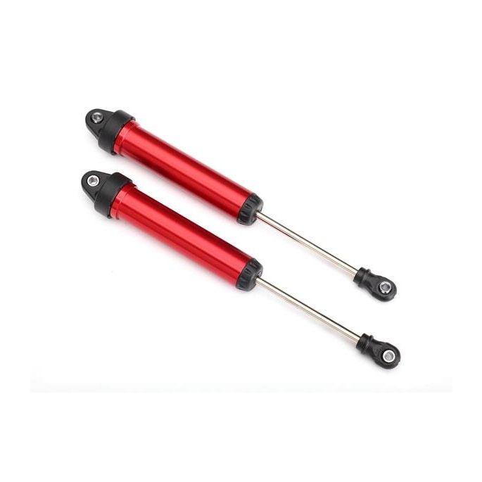 Shocks, GTR, 160mm, aluminum (red-anodized) (fully assembled w/o springs) (rear,