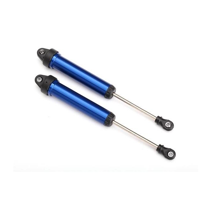 Shocks, GTR, 160mm, aluminum (blue-anodized) (fully assembled w/o springs) (rear