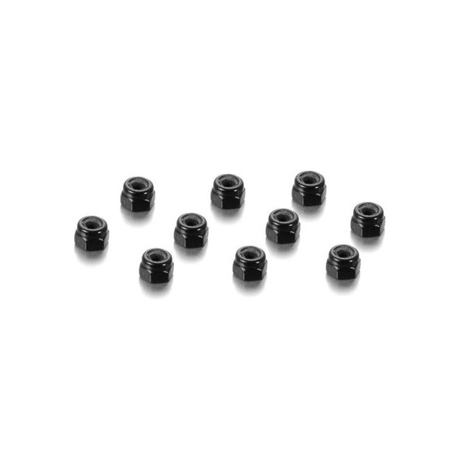 ALU NUT M3 - BLACK (10), H296530-K