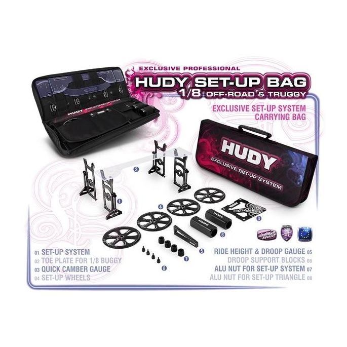 Hudy Set-Up Bag For 1/8 Off-Road Cars - Exclusive Edition, H199240